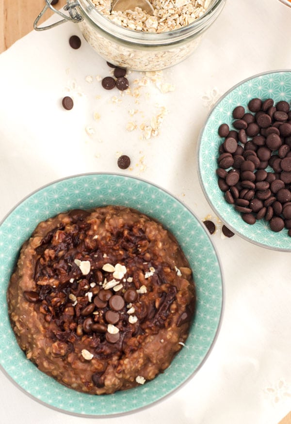 quick and easy chocolate coconut oatmeal pudding. www.einepriselecker.de