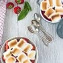 minted strawberries with marshmellow. Minz-Erdbeeren mit Marshmellows. Süß, fruchtig, aromatisch, kalorienarm und schnell gemacht! Recipe also in english!