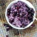 Blueberry-Muffin-Oatmealpudding. Easy to make, low calorie and super quick. Recipe also in english!