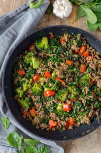 marokkanische Hackfleischpfanne mit Ras el Hanout. Einfach, schnell, kalorienarm und super lecker. Nur 4 Weight Watchers Smartpoints.