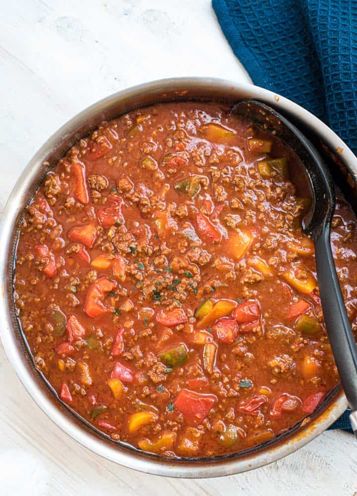 Schnelle Paprika Hackpfanne Mit Reis Eine Prise Lecker