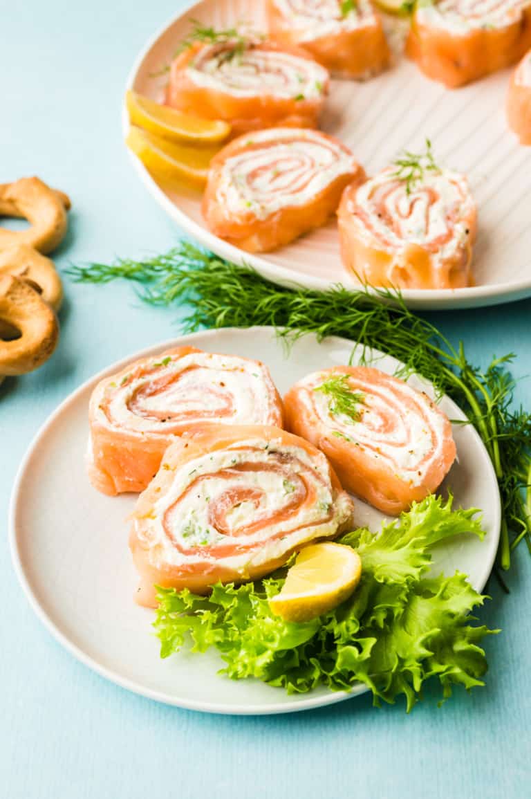 Leckere Lachsröllchen mit Frischkäse - Low Carb - Eine Prise Lecker