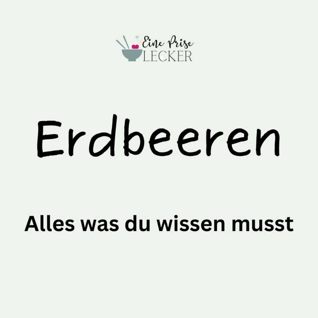 Banner mit Text: Erdbeeren, alles was du wissen musst