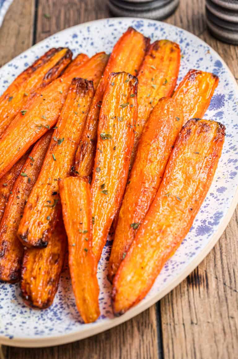 Einfache geröstete Karotten aus dem Airfryer - Eine Prise Lecker